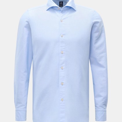 Finamore - Herren - Oxford Hemd %27Edoardo Gaeta%27 Haifisch-Kragen hellblau Finamore - Herren - Oxford Hemd %27Edoardo Gaeta%27 Haifisch-Kragen hellblau