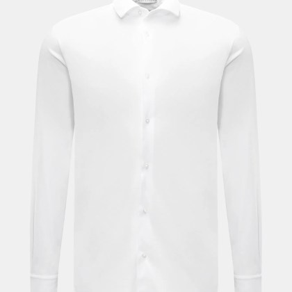 Kiefermann - Herren - Jersey-Hemd %27Elandorio%27 Haifisch-Kragen weiß Kiefermann - Herren - Jersey-Hemd %27Elandorio%27 Haifisch-Kragen weiß