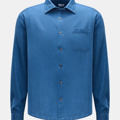 04651/ A trip in a bag - Herren - Casual Hemd Kent-Kragen dunkelblau 04651/ A trip in a bag - Herren - Casual Hemd Kent-Kragen dunkelblau