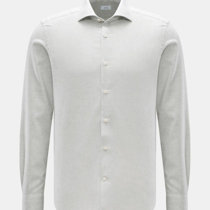 BRAUN Hamburg - Herren - Flanellhemd Haifisch-Kragen hellgrau meliert BRAUN Hamburg - Herren - Flanellhemd Haifisch-Kragen hellgrau meliert