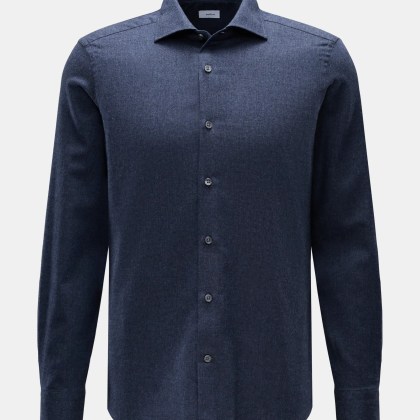 BRAUN Hamburg - Herren - Flanellhemd Haifisch-Kragen navy BRAUN Hamburg - Herren - Flanellhemd Haifisch-Kragen navy