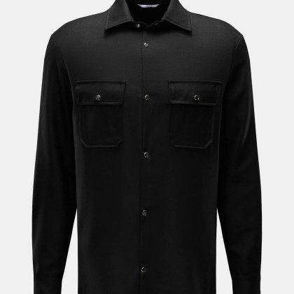 Marco Pescarolo - Herren - Casual Hemd %27Next%27 Kent-Kragen schwarz Marco Pescarolo - Herren - Casual Hemd %27Next%27 Kent-Kragen schwarz