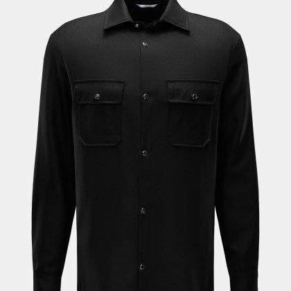 Marco Pescarolo - Herren - Casual Hemd %27Next%27 Kent-Kragen schwarz Marco Pescarolo - Herren - Casual Hemd %27Next%27 Kent-Kragen schwarz