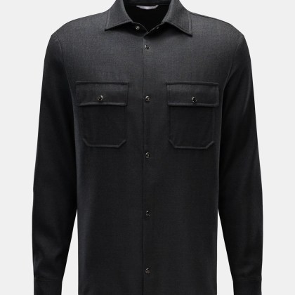 Marco Pescarolo - Herren - Casual Hemd %27Next%27 Kent-Kragen anthrazit meliert Marco Pescarolo - Herren - Casual Hemd %27Next%27 Kent-Kragen anthrazit meliert