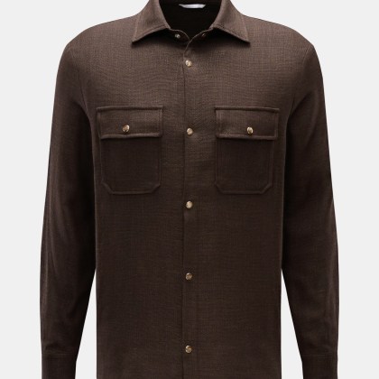 Marco Pescarolo - Herren - Casual Hemd %27Next%27 Kent-Kragen dunkelbraun Marco Pescarolo - Herren - Casual Hemd %27Next%27 Kent-Kragen dunkelbraun