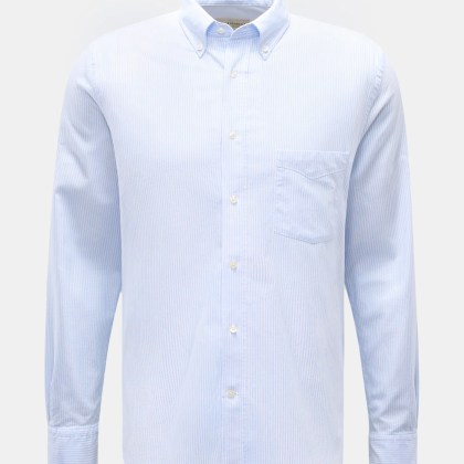 Officine Générale - Herren - Oxford-Hemd Button-Down-Kragen weiß/hellblau gestreift Officine Générale - Herren - Oxford-Hemd Button-Down-Kragen weiß/hellblau gestreift