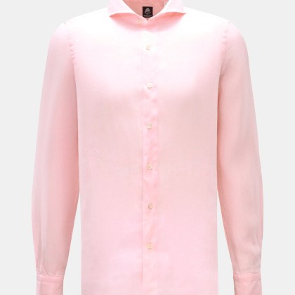 Finamore - Herren - Leinenhemd %27Sergio Gaeta%27 Haifisch-Kragen rosé Finamore - Herren - Leinenhemd %27Sergio Gaeta%27 Haifisch-Kragen rosé