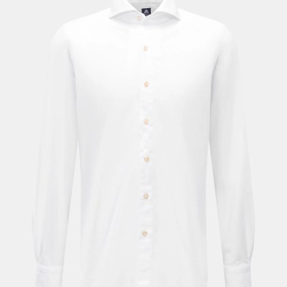 Finamore - Herren - Casual Hemd %27Sergio Gaeta%27 Haifisch-Kragen weiß Finamore - Herren - Casual Hemd %27Sergio Gaeta%27 Haifisch-Kragen weiß