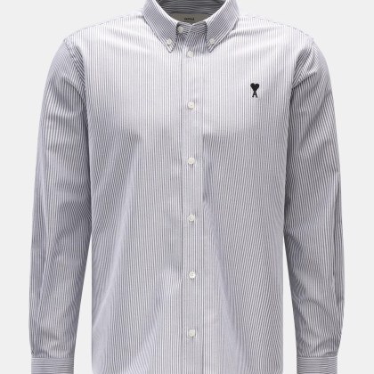Ami Paris - Herren - Oxford-Hemd Button-Down-Kragen anthrazit/weiß gestreift Ami Paris - Herren - Oxford-Hemd Button-Down-Kragen anthrazit/weiß gestreift