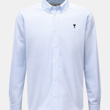 Ami Paris - Herren - Oxford-Hemd Button-Down-Kragen hellblau/weiß gestreift Ami Paris - Herren - Oxford-Hemd Button-Down-Kragen hellblau/weiß gestreift