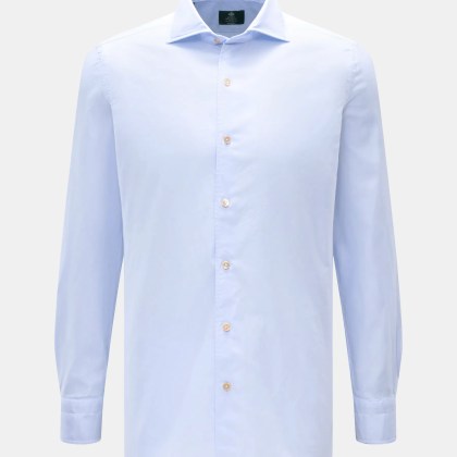 Borrelli - Herren - Oxford Hemd %27Ettore%27 Haifisch-Kragen hellblau Borrelli - Herren - Oxford Hemd %27Ettore%27 Haifisch-Kragen hellblau