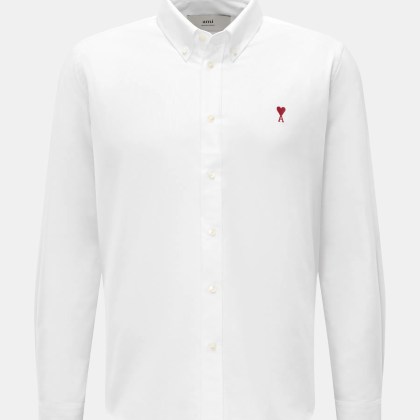 Ami Paris - Herren - Oxfordhemd Button-Down-Kragen weiß Ami Paris - Herren - Oxfordhemd Button-Down-Kragen weiß