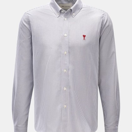 Ami Paris - Herren - Casual Hemd Button-Down-Kragen schwarz/weiß gestreift Ami Paris - Herren - Casual Hemd Button-Down-Kragen schwarz/weiß gestreift