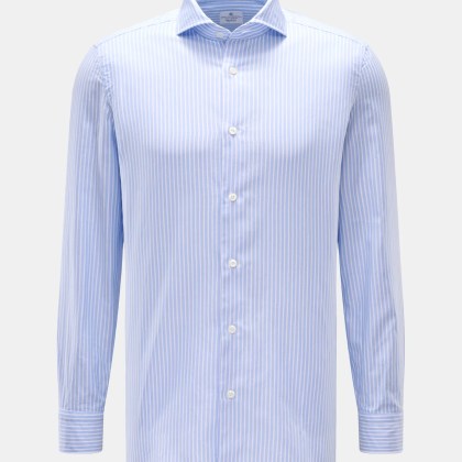 Giampaolo - Herren - Oxford-Hemd Haifisch-Kragen hellblau/weiß gestreift Giampaolo - Herren - Oxford-Hemd Haifisch-Kragen hellblau/weiß gestreift