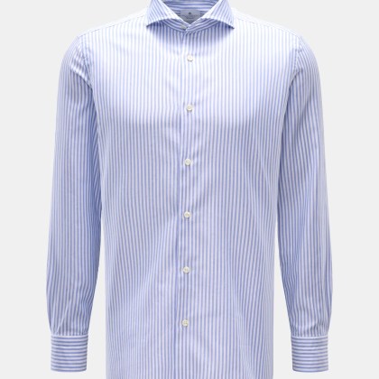 Giampaolo - Herren - Oxford-Hemd Haifisch-Kragen blau/weiß gestreift Giampaolo - Herren - Oxford-Hemd Haifisch-Kragen blau/weiß gestreift