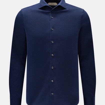 Aurélien - Herren - Casual Hemd Haifisch-Kragen navy Aurélien - Herren - Casual Hemd Haifisch-Kragen navy