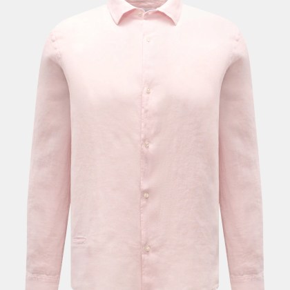 04651/ A trip in a bag - Herren - Leinenhemd schmaler Kragen rosé 04651/ A trip in a bag - Herren - Leinenhemd schmaler Kragen rosé