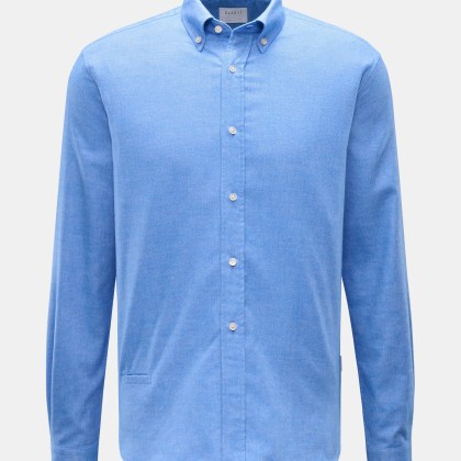 04651/ A trip in a bag - Herren - Flanellhemd Button-Down-Kragen blau meliert 04651/ A trip in a bag - Herren - Flanellhemd Button-Down-Kragen blau meliert