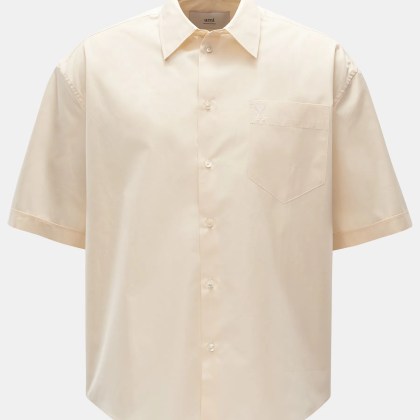 Ami Paris - Herren - Kurzarmhemd Kent-Kragen creme Ami Paris - Herren - Kurzarmhemd Kent-Kragen creme