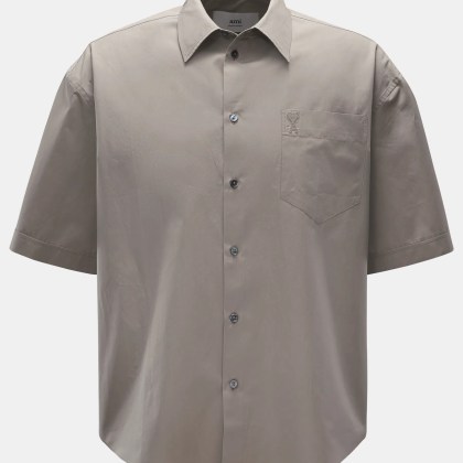 Ami Paris - Herren - Kurzarmhemd Kent-Kragen taupe Ami Paris - Herren - Kurzarmhemd Kent-Kragen taupe