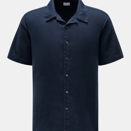 04651/ A trip in a bag - Herren - Kurzarmhemd %27Summer%27 Kubanischer Kragen navy 04651/ A trip in a bag - Herren - Kurzarmhemd %27Summer%27 Kubanischer Kragen navy