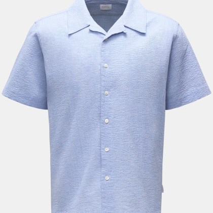 04651/ A trip in a bag - Herren - Kurzarmhemd %27Seersucker Cuba%27 hellblau 04651/ A trip in a bag - Herren - Kurzarmhemd %27Seersucker Cuba%27 hellblau