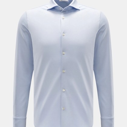 Stefan Brandt - Herren - Jersey-Hemd %27Otis%27 Haifisch-Kragen hellblau Stefan Brandt - Herren - Jersey-Hemd %27Otis%27 Haifisch-Kragen hellblau