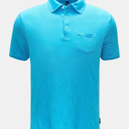 04651/ A trip in a bag - Herren - Leinen-Poloshirt türkis 04651/ A trip in a bag - Herren - Leinen-Poloshirt türkis