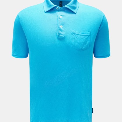 04651/ A trip in a bag - Herren - Leinen-Poloshirt türkis 04651/ A trip in a bag - Herren - Leinen-Poloshirt türkis