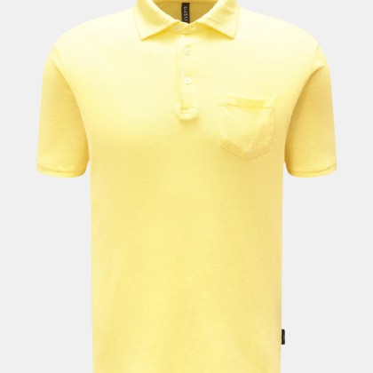 04651/ A trip in a bag - Herren - Leinen-Poloshirt gelb 04651/ A trip in a bag - Herren - Leinen-Poloshirt gelb