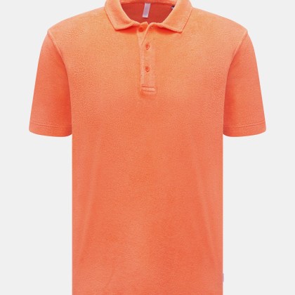 04651/ A trip in a bag - Herren - Frottee-Poloshirt %27Oyster%27 orange 04651/ A trip in a bag - Herren - Frottee-Poloshirt %27Oyster%27 orange