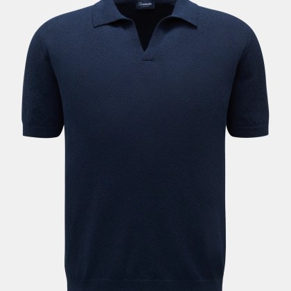 Drumohr - Herren - Kurzarm-Strickpolo dunkelblau Drumohr - Herren - Kurzarm-Strickpolo dunkelblau