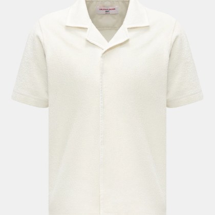 Orlebar Brown - Herren - Frottee Kurzarmhemd Kubanischer Kragen %27Griffith%27 offwhite Orlebar Brown - Herren - Frottee Kurzarmhemd Kubanischer Kragen %27Griffith%27 offwhite