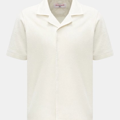 Orlebar Brown - Herren - Frottee Kurzarmhemd Kubanischer Kragen %27Griffith%27 offwhite Orlebar Brown - Herren - Frottee Kurzarmhemd Kubanischer Kragen %27Griffith%27 offwhite