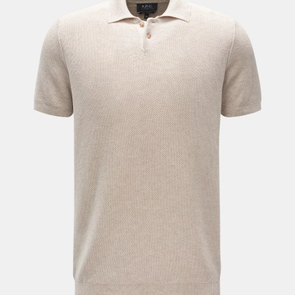 A.P.C. - Herren - Kurzarm-Strickpolo beige A.P.C. - Herren - Kurzarm-Strickpolo beige