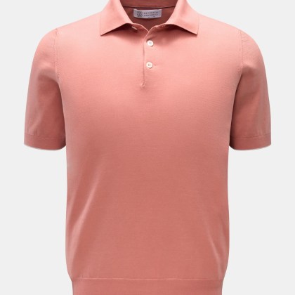 Brunello Cucinelli - Herren - Kurzarm-Strickpolo rosé Brunello Cucinelli - Herren - Kurzarm-Strickpolo rosé