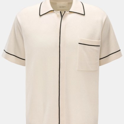 Lisa Yang - Herren - Cashmere Kurzarm-Strickhemd %27Oliver%27 creme Lisa Yang - Herren - Cashmere Kurzarm-Strickhemd %27Oliver%27 creme