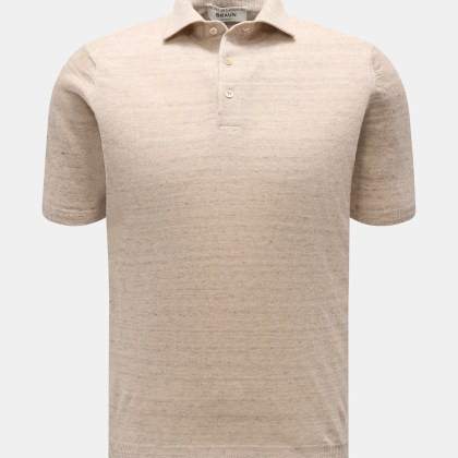 Filippo de Laurentiis - Herren - Kurzarm-Strickpolo beige meliert Filippo de Laurentiis - Herren - Kurzarm-Strickpolo beige meliert