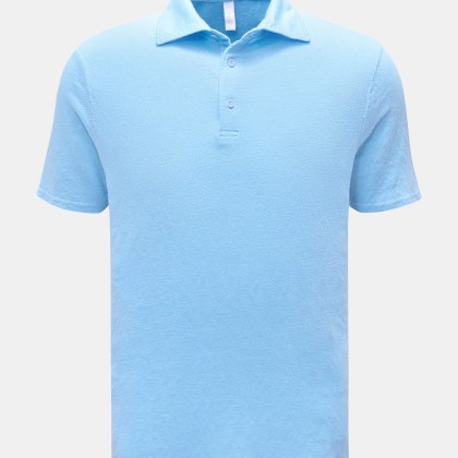 04651/ A trip in a bag - Herren - Leinen Jersey-Poloshirt hellblau 04651/ A trip in a bag - Herren - Leinen Jersey-Poloshirt hellblau