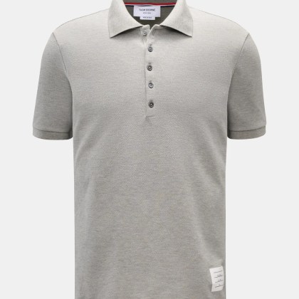 Thom Browne - Herren - Poloshirt grau meliert Thom Browne - Herren - Poloshirt grau meliert