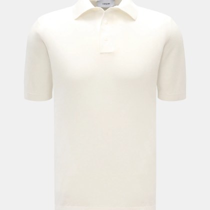 Lardini - Herren - Kurzarm-Strickpolo offwhite Lardini - Herren - Kurzarm-Strickpolo offwhite