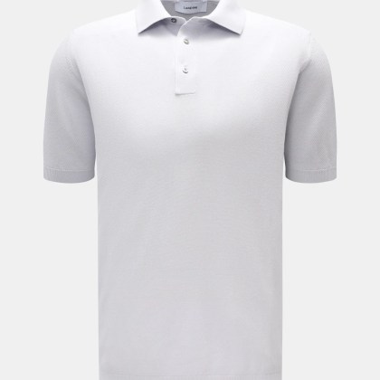 Lardini - Herren - Kurzarm-Strickpolo rauchblau Lardini - Herren - Kurzarm-Strickpolo rauchblau