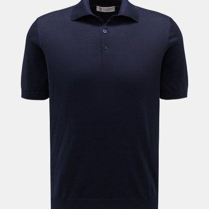 Brunello Cucinelli - Herren - Kurzarm-Strickpolo navy Brunello Cucinelli - Herren - Kurzarm-Strickpolo navy