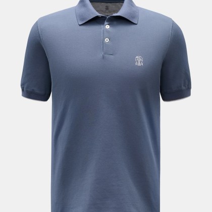 Brunello Cucinelli - Herren - Poloshirt graublau Brunello Cucinelli - Herren - Poloshirt graublau