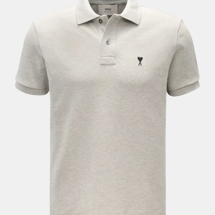 Ami Paris - Herren - Poloshirt grau meliert Ami Paris - Herren - Poloshirt grau meliert