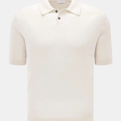 Iris von Arnim - Herren - Kurzarm-Strickpolo %27Pavion%27 offwhite Iris von Arnim - Herren - Kurzarm-Strickpolo %27Pavion%27 offwhite