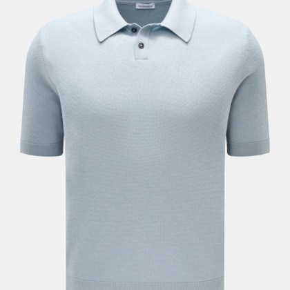 Iris von Arnim - Herren - Kurzarm-Strickpolo %27Pavion%27 hellblau Iris von Arnim - Herren - Kurzarm-Strickpolo %27Pavion%27 hellblau