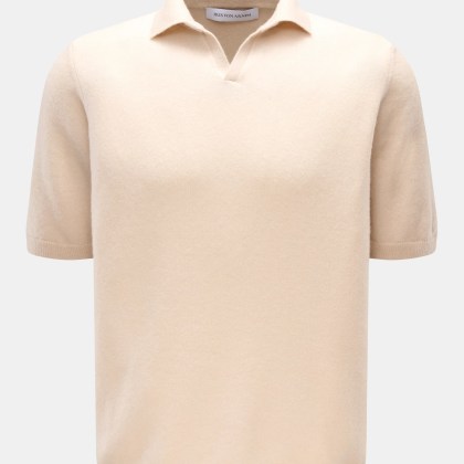 Iris von Arnim - Herren - Kurzarm-Strickpolo %27Ameca%27 beige Iris von Arnim - Herren - Kurzarm-Strickpolo %27Ameca%27 beige