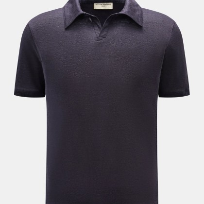 Officine Générale - Herren - Kurzarm-Strickpolo %27Simon%27 navy meliert Officine Générale - Herren - Kurzarm-Strickpolo %27Simon%27 navy meliert
