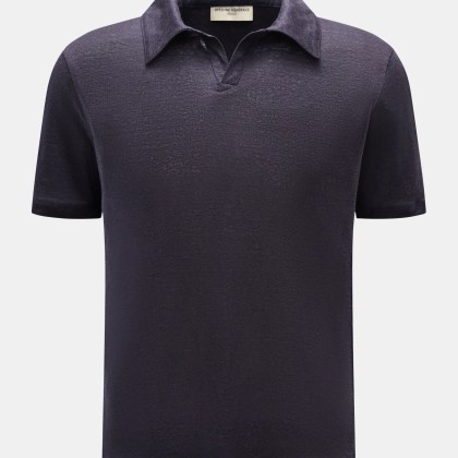 Officine Générale - Herren - Kurzarm-Strickpolo %27Simon%27 navy meliert Officine Générale - Herren - Kurzarm-Strickpolo %27Simon%27 navy meliert